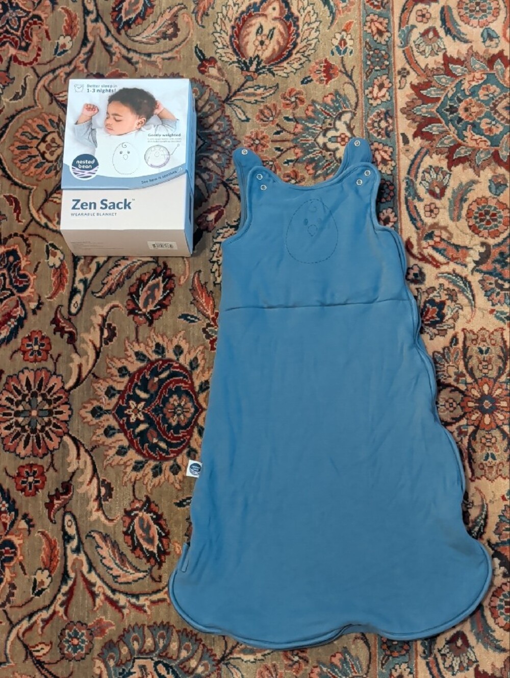 Nested Bean Winter Sleep Sack - Large 15-24 Months - Blue Dusk Color